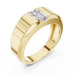 Load image into Gallery viewer, Angular Channel Mens Ring — 0.95ct
