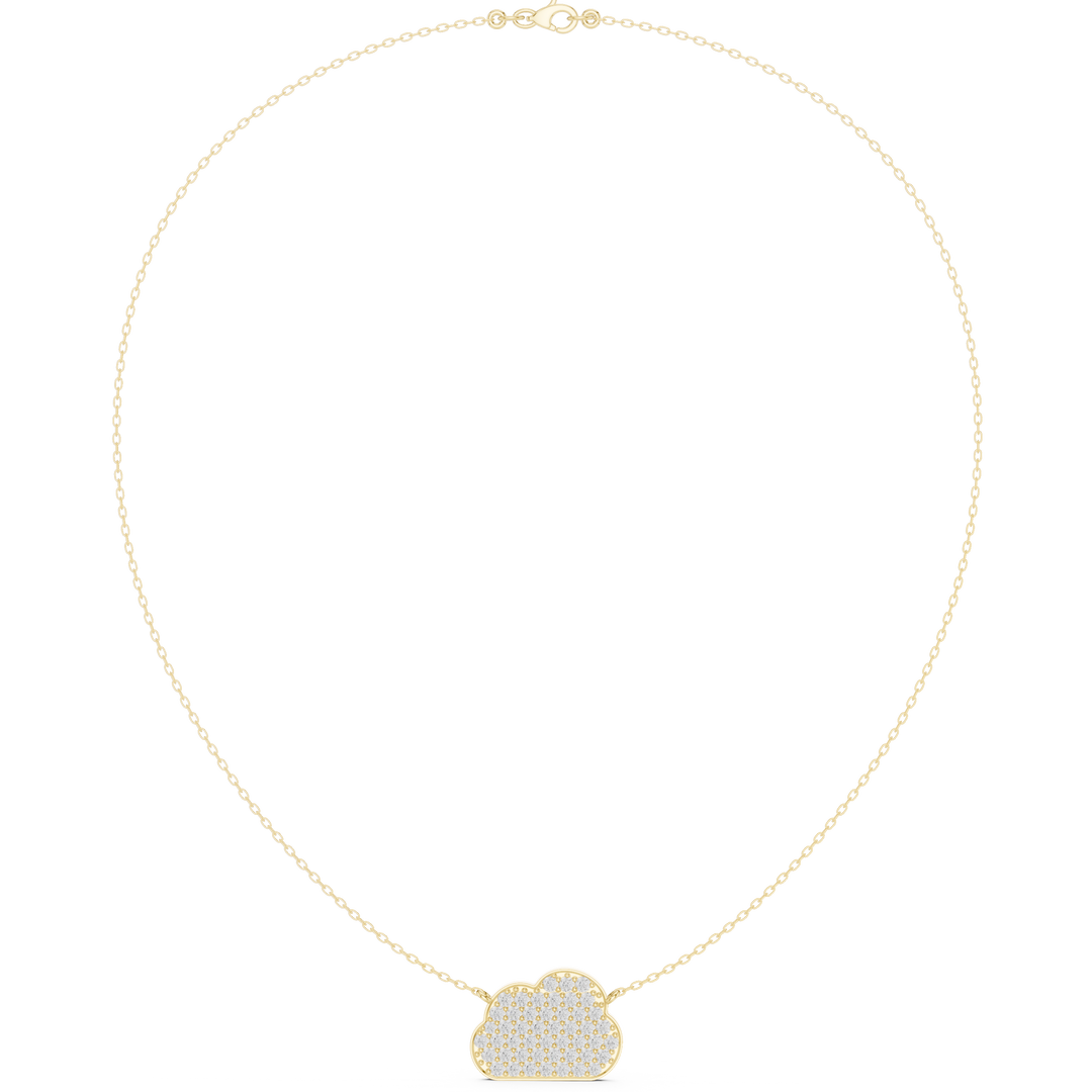 Cloud Pavé Pendant Necklace — 1.64ct