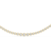 Graduated Bezel Tennis Necklace — 11.01ct