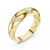 Curved Pavé Mens Ring — 0.13ct