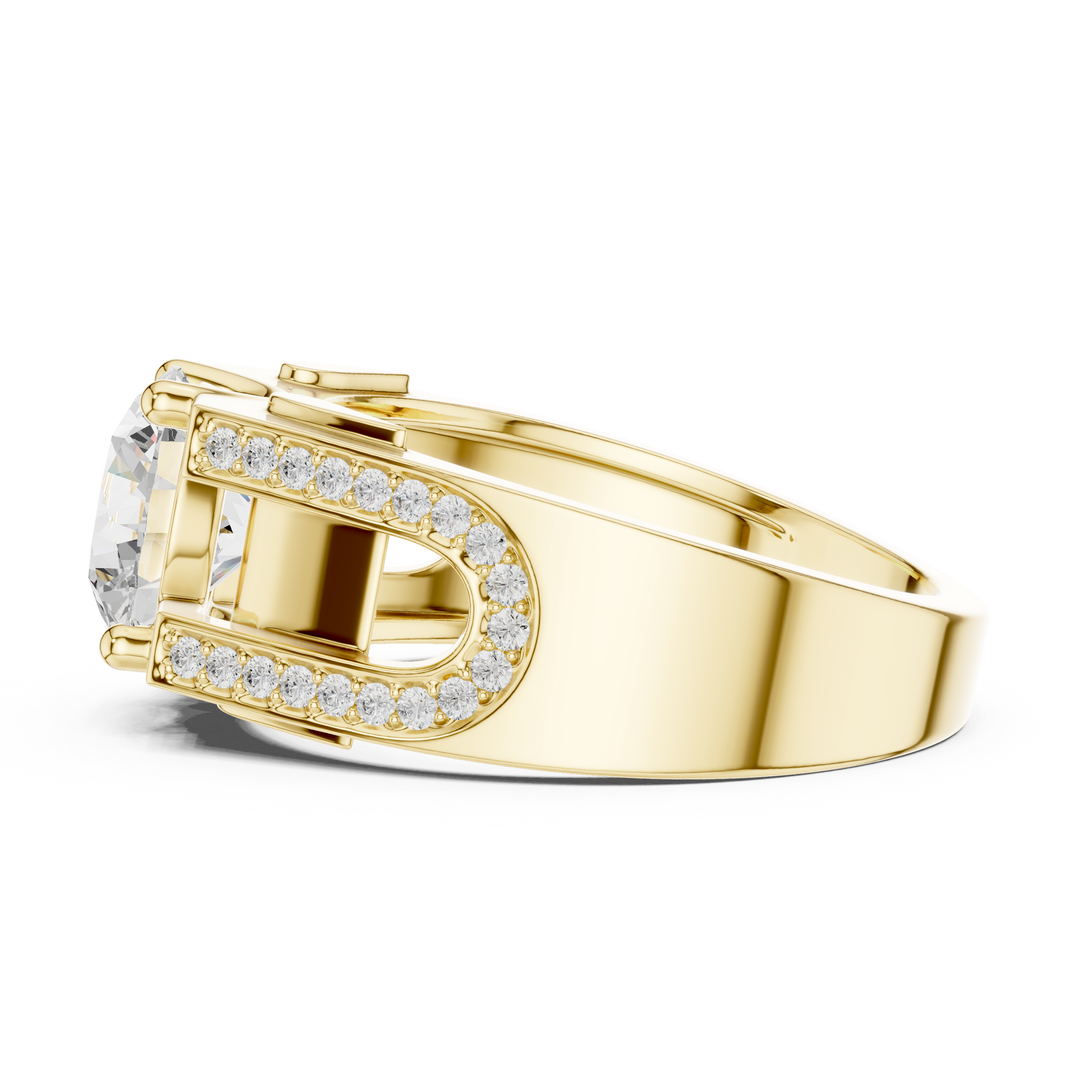 Pavé Split Shoulder Mens Ring — 1.69ct