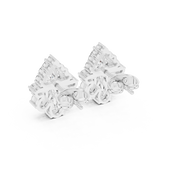 Marigold Diamond Halo Stud Earrings