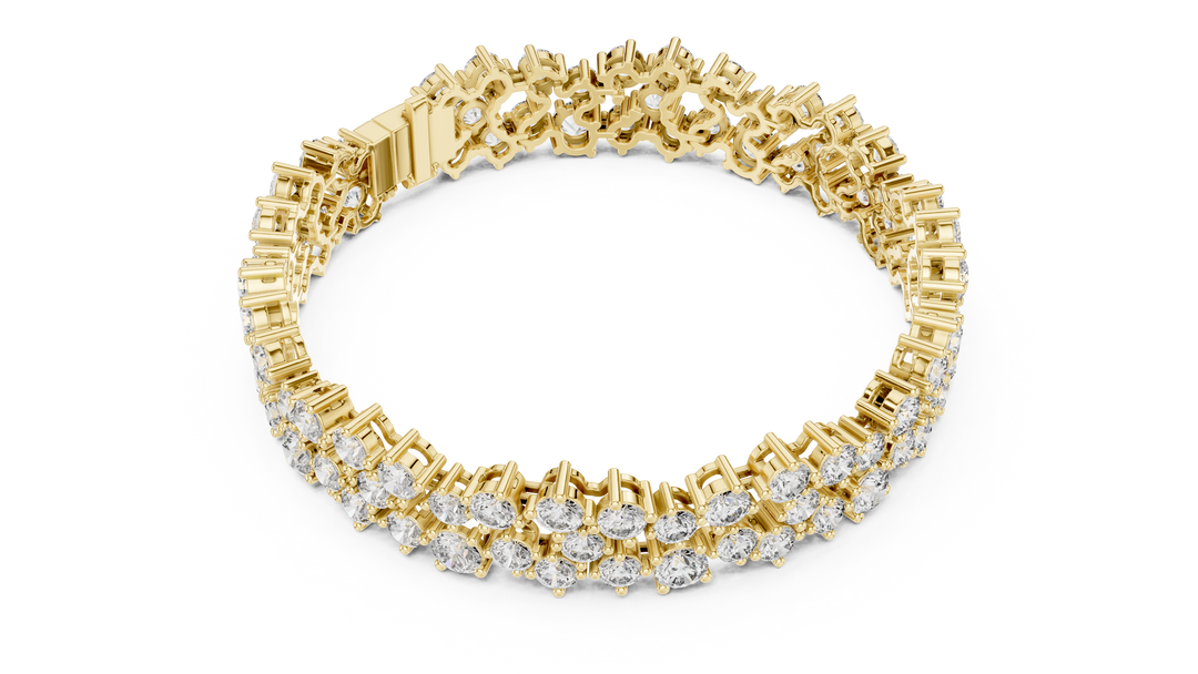 Three-Row Graduated Bracelet — 14.45ct
