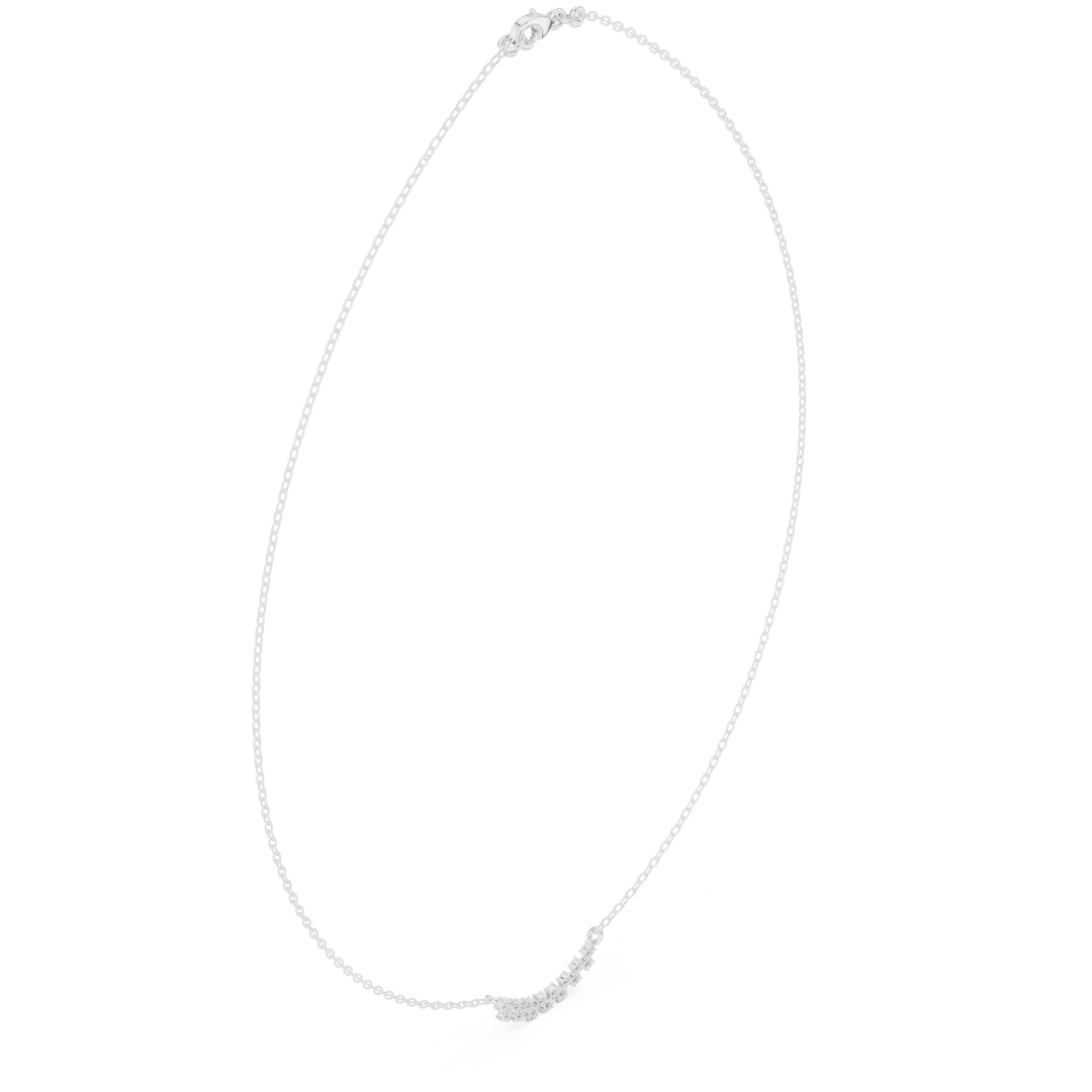 Diamond Crescent Pendant Necklace — 0.23ct