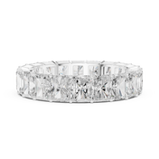 Radiant Eternity Mens Ring — 4.87ct