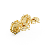 Soraya Diamond Halo Stud Earrings
