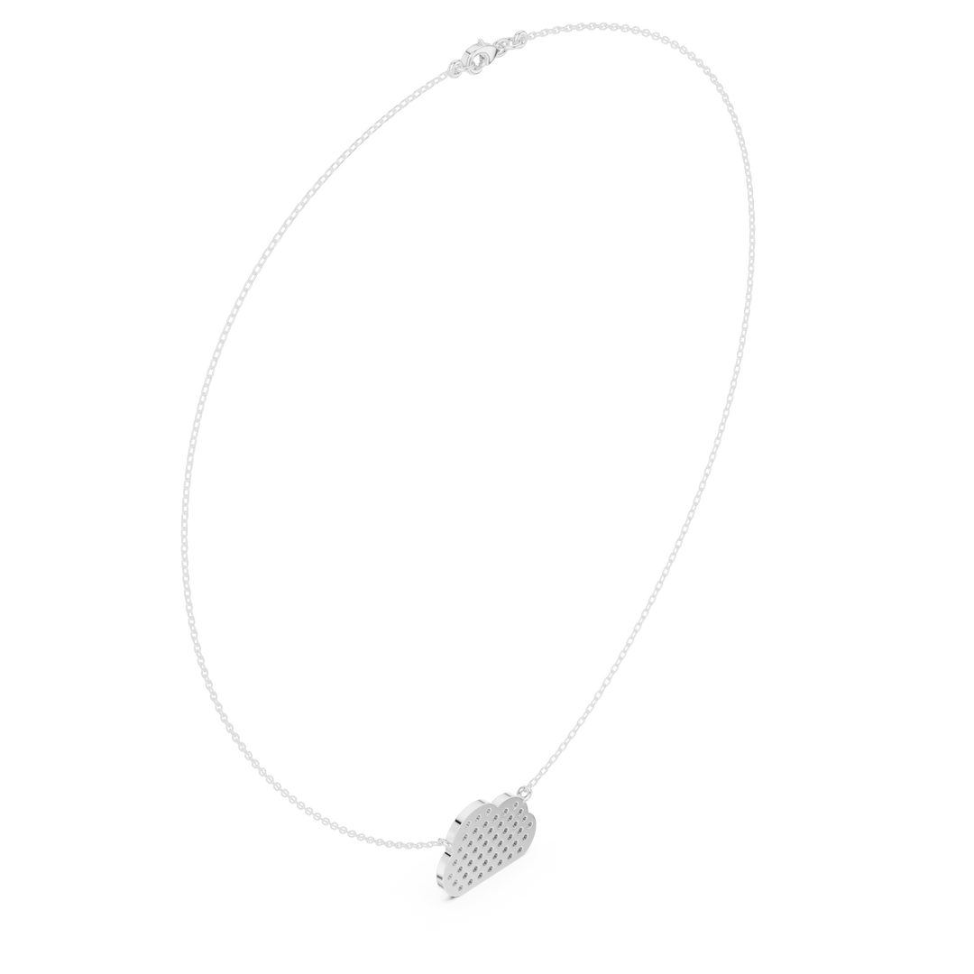 Cloud Pavé Pendant Necklace — 1.64ct