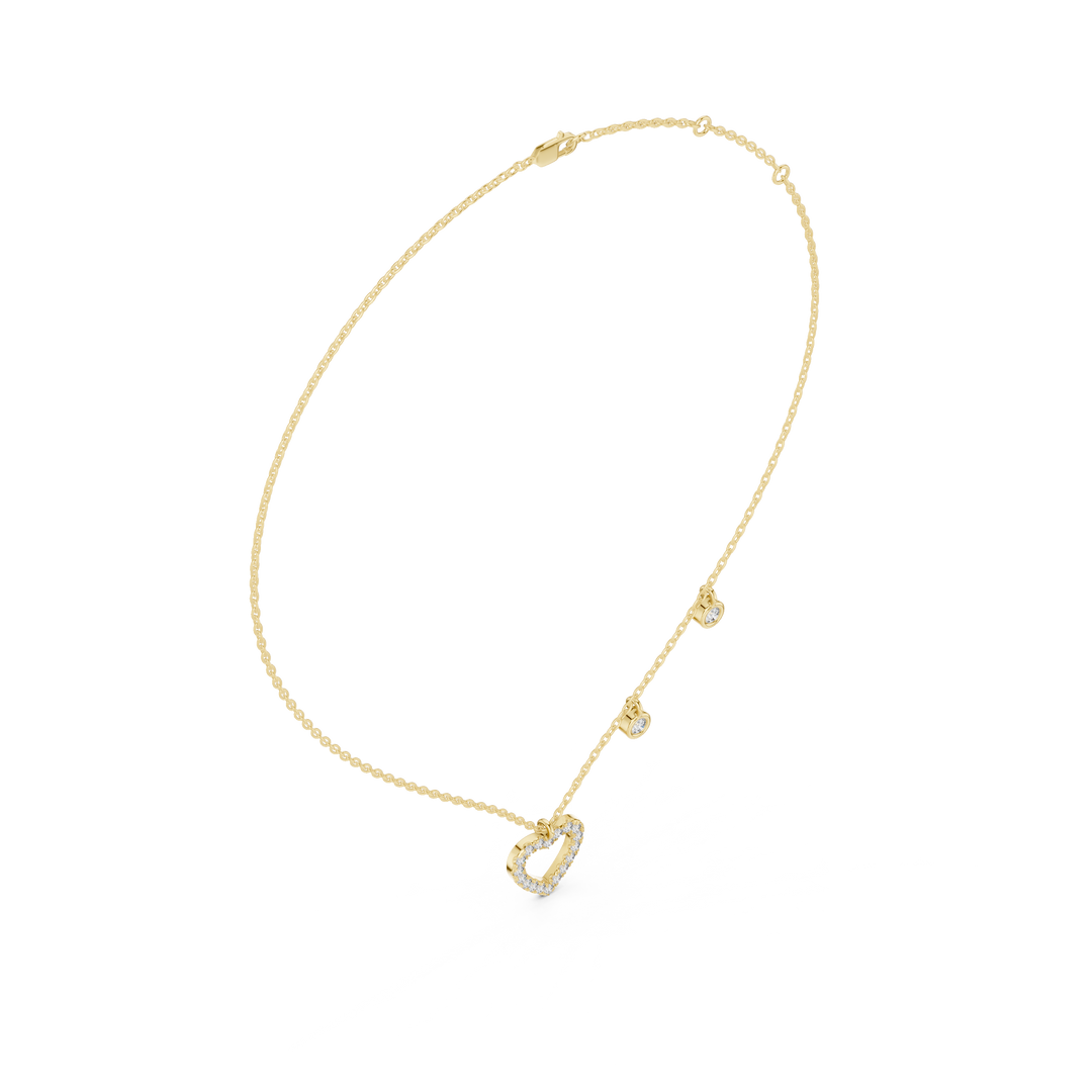 Double Heart Necklace — 0.48ct