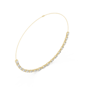 Oval Pavé Graduated Necklace — 1.28ct