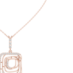 Load image into Gallery viewer, Square Spiral Pendant Necklace — 0.47ct
