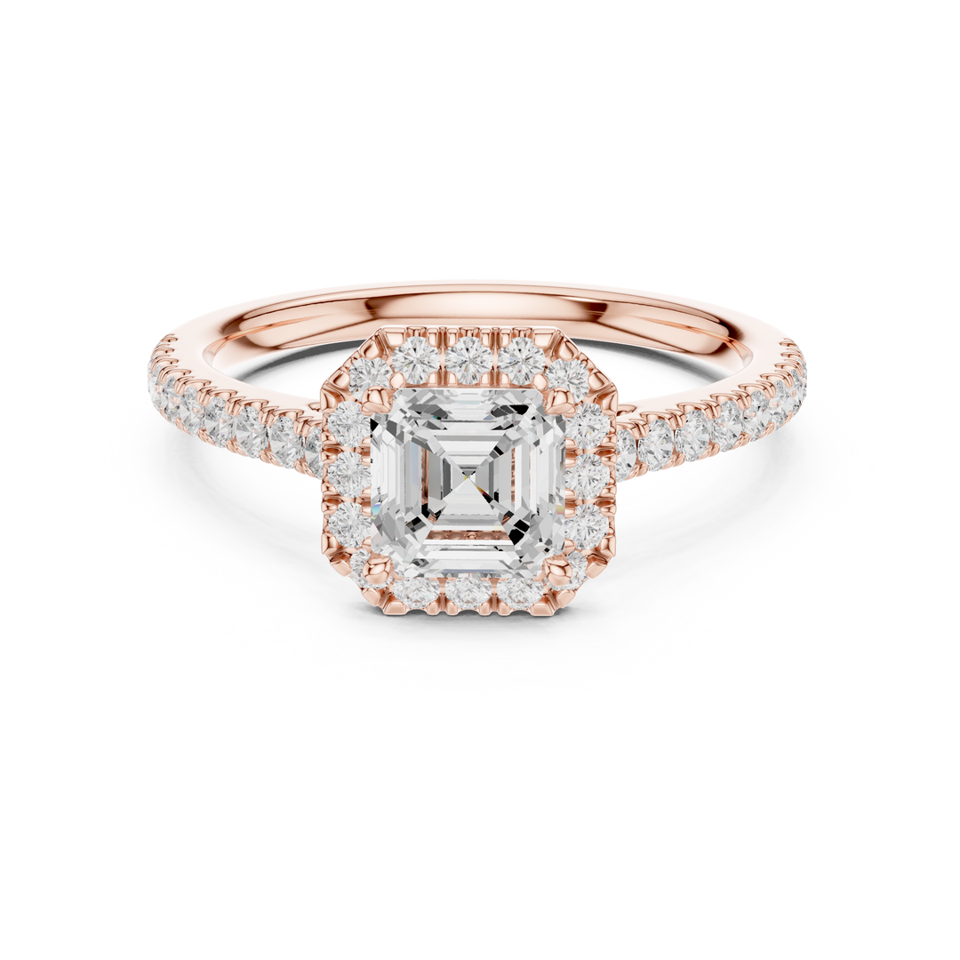 Mireille 0.86ct Emerald Cut Diamond Ring