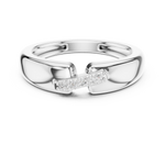 Load image into Gallery viewer, Diagonal Four Mens Ring — 0.07ct
