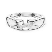 Diagonal Four Mens Ring — 0.07ct