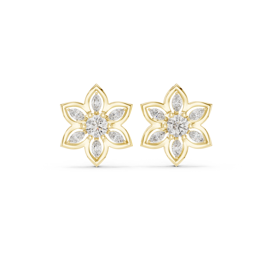 Cleo Diamond Solitaire Stud Earrings