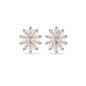 Diya Diamond Halo Stud Earrings