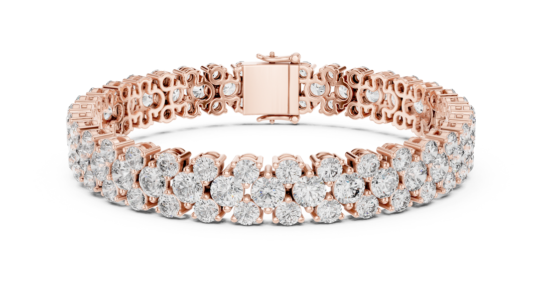 Two-Row Diamond Bracelet — 17.38ct