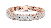 Two-Row Diamond Bracelet — 17.38ct