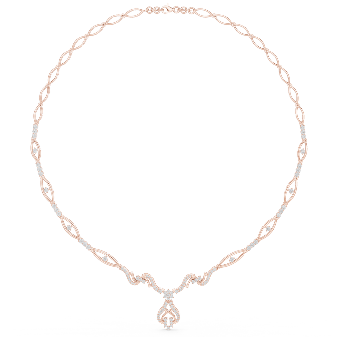Oval Link Tassel Necklace — 1.84ct