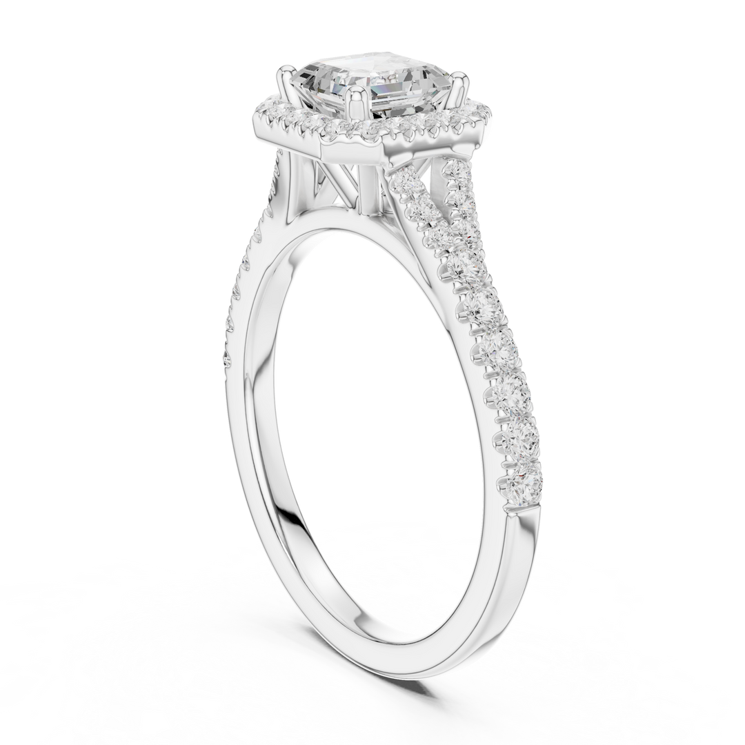 Prism 1.00ct Asscher Cut Diamond Ring