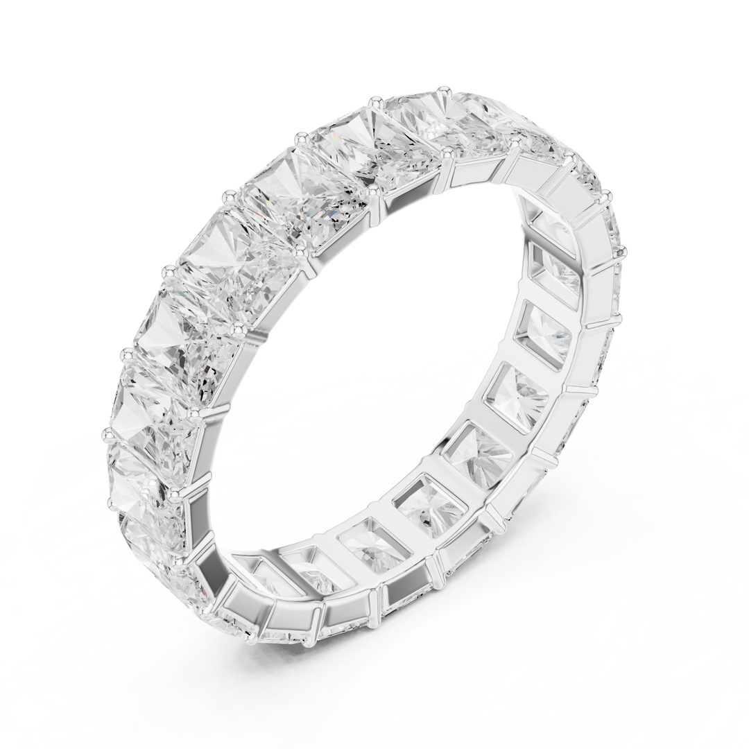 Radiant Eternity Mens Ring — 4.87ct