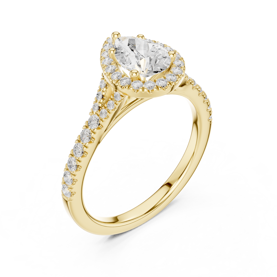 Lune 1.00ct Pear Shape Diamond Ring