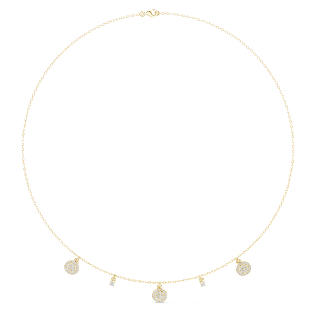 Hexagonal Cluster Necklace — 0.38ct