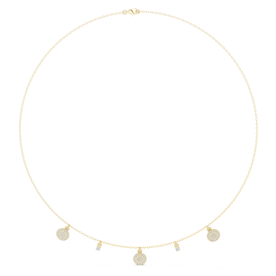 Hexagonal Cluster Necklace — 0.38ct