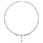 Load image into Gallery viewer, Graduated Emerald-Cut Tennis Necklace — 33.30ct
