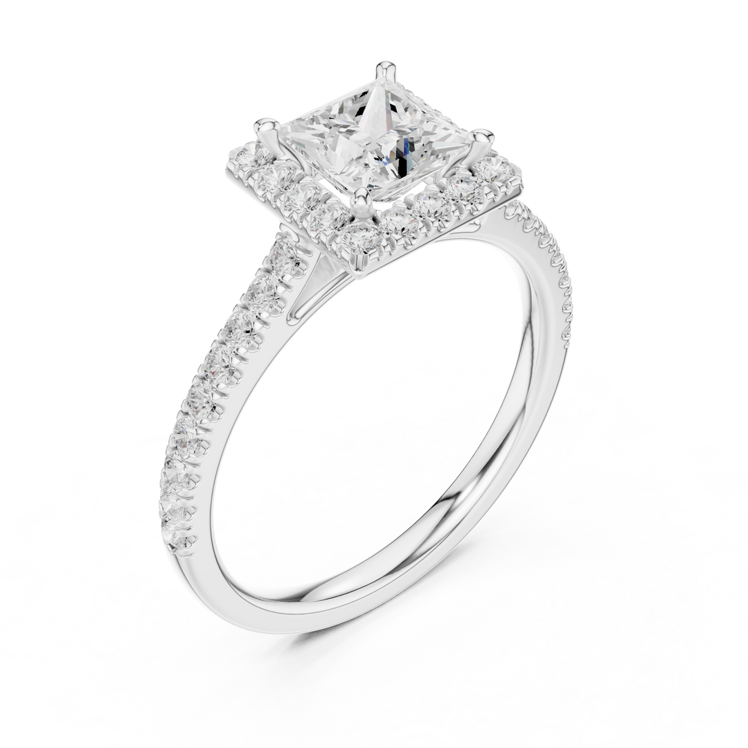 Inès 1.04ct Princess Cut Diamond Ring