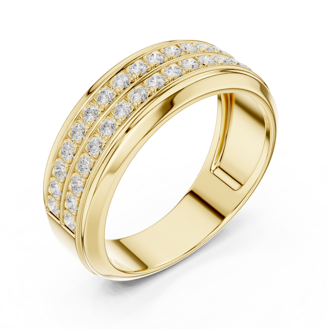 Dual Eternity Mens Ring — 0.57ct
