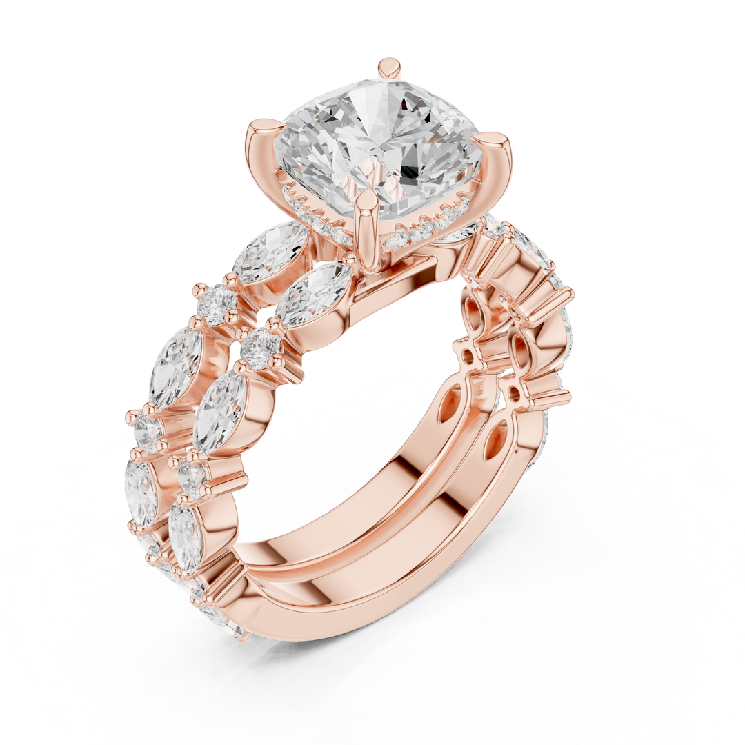 Glacier 2.65ct Cushion Cut Diamond Ring