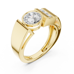 Load image into Gallery viewer, Channel Shoulder Mens Ring — 1.21ct
