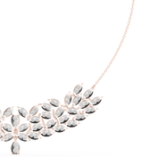 Peacock Fan Choker Necklace — 4.24ct