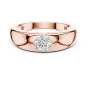Smooth Dome Mens Ring — 0.01ct