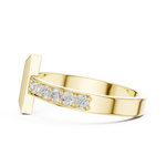 Load image into Gallery viewer, Cross Bar Mens Ring — 0.21ct
