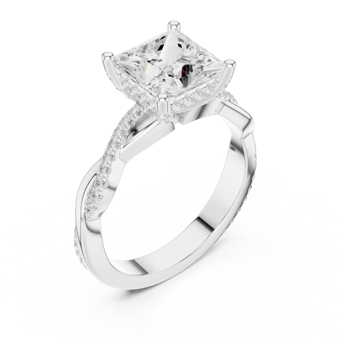 Imperial 2.00ct Princess Cut Three-Stone Diamond Ring
