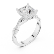 Imperial 2.00ct Princess Cut Three-Stone Diamond Ring