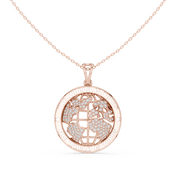 World Map Pendant — 1.06ct