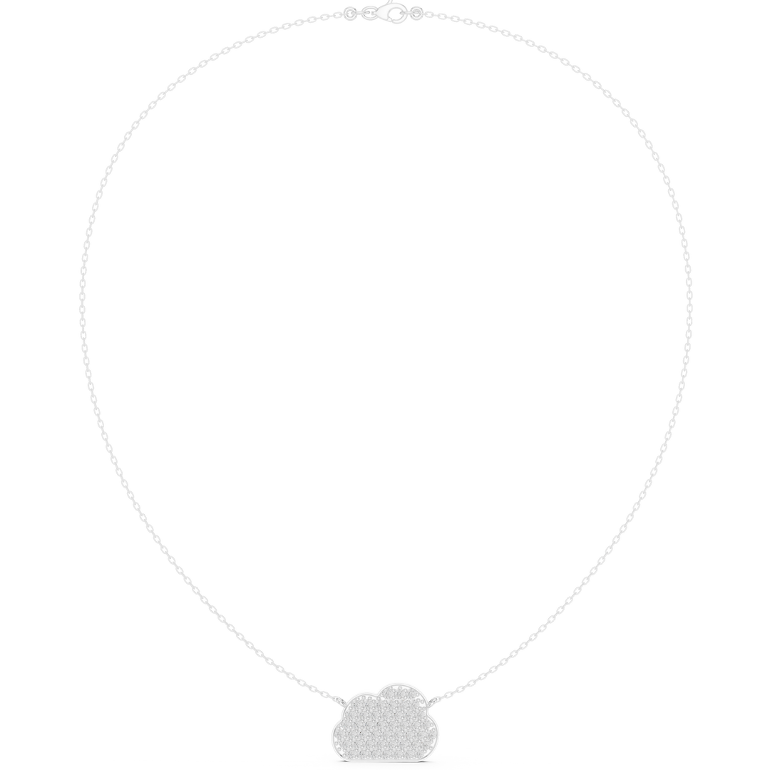 Cloud Pavé Pendant Necklace — 1.64ct