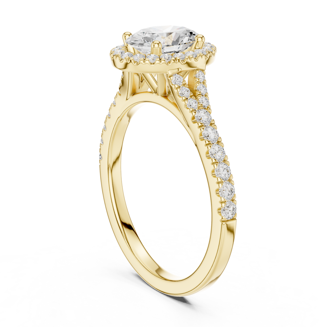 Rosette 1.00ct Oval Diamond Ring