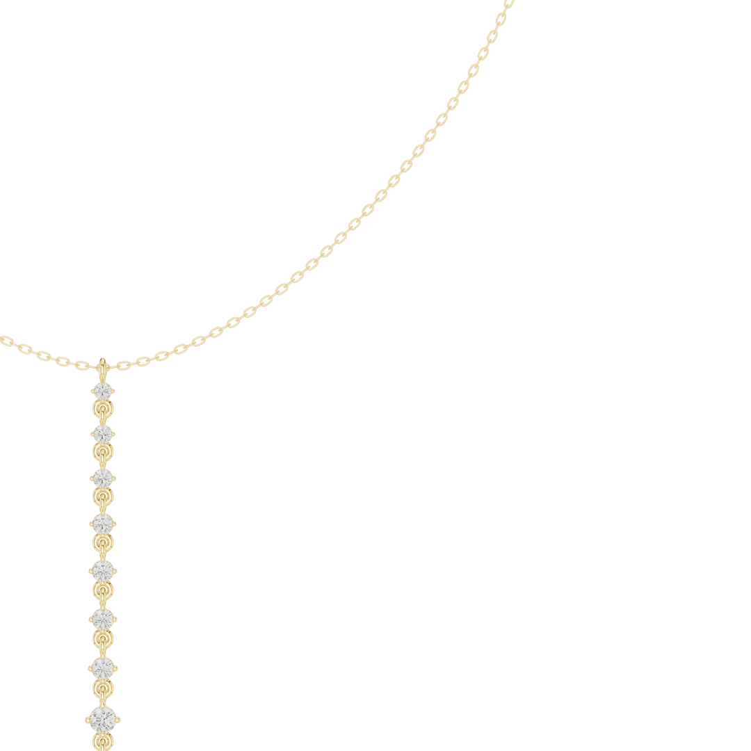 Graduated Solitaire Drop Necklace — 0.63ct