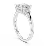Load image into Gallery viewer, Royale Princess Cut Three-Stone Diamond Engagement Ring
