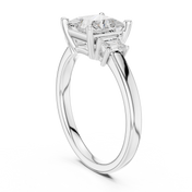 Royale Princess Cut Three-Stone Diamond Engagement Ring