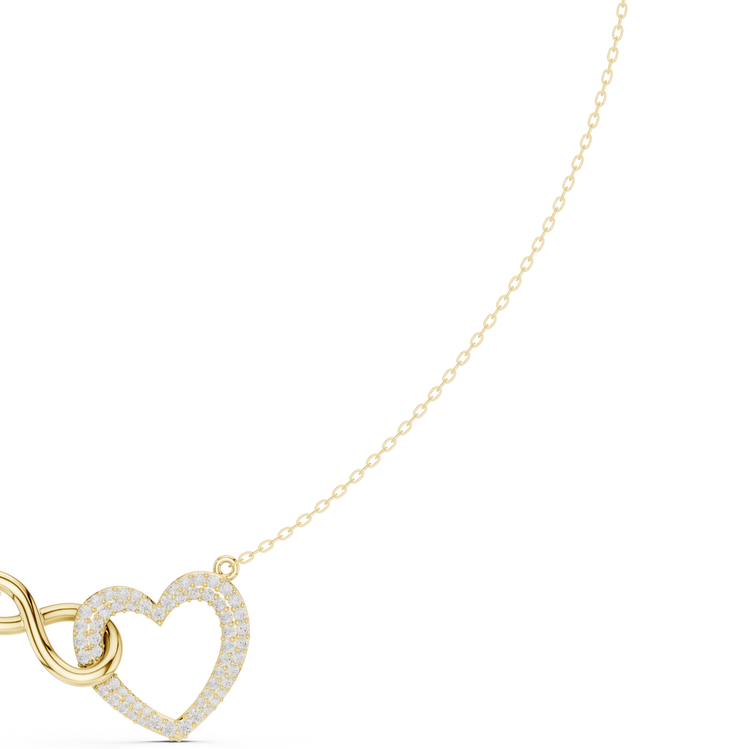 Infinity Heart Pendant Necklace — 0.88ct
