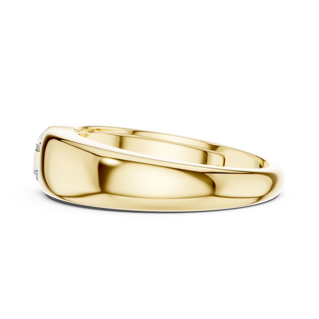 Smooth Dome Mens Ring — 0.01ct