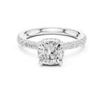 Load image into Gallery viewer, Celeste 1.50ct Cushion Diamond Halo Engagement Ring
