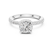 Celeste 1.50ct Cushion Diamond Halo Engagement Ring