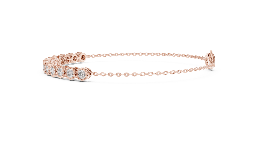 Diamond Cluster Charm Bracelet — 1.43ct