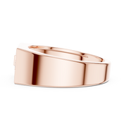 Angular Signet Mens Ring — 0.19ct