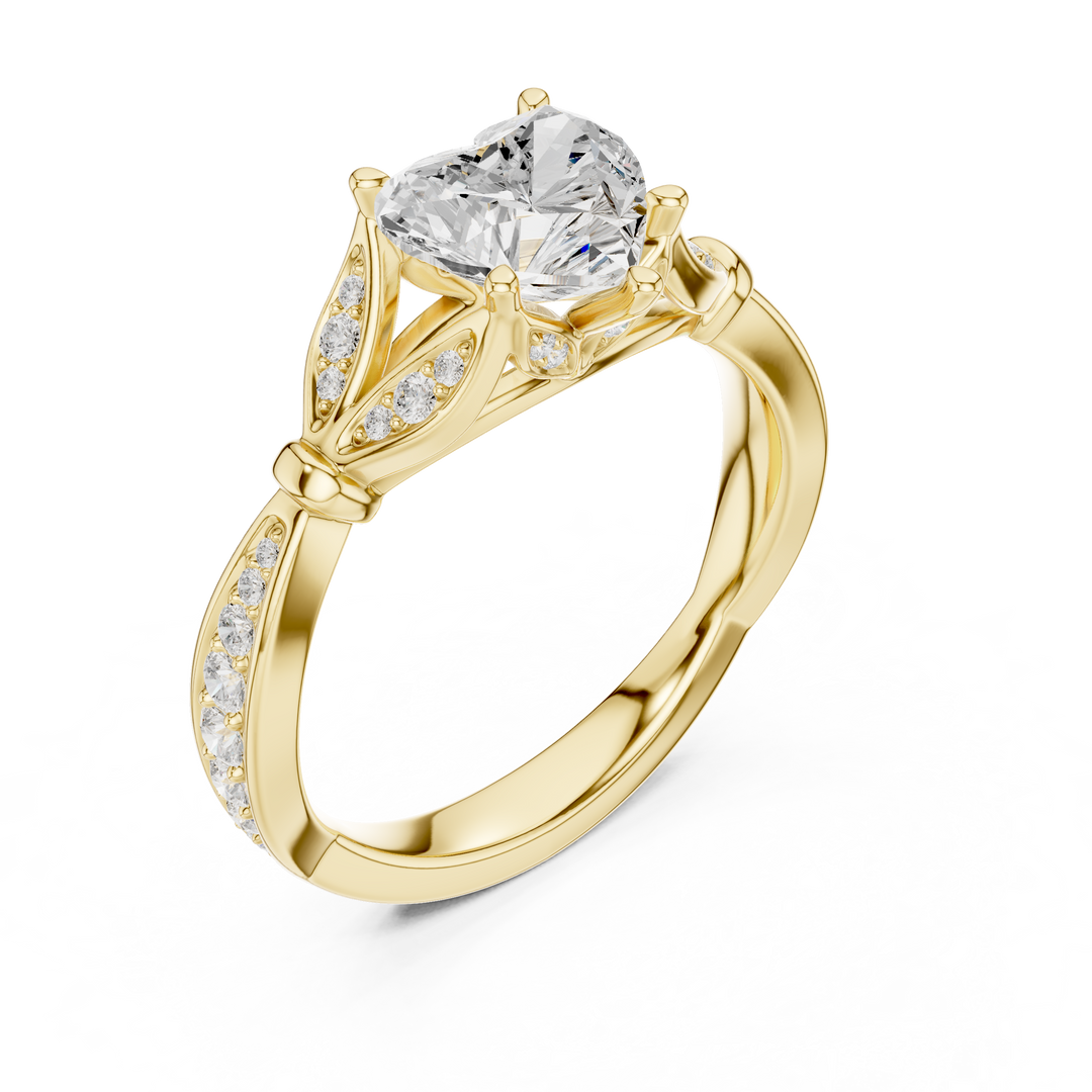 Coeur 1.42ct Heart Cut Diamond Ring